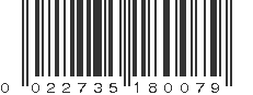 UPC 022735180079