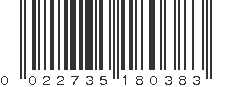 UPC 022735180383