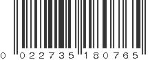 UPC 022735180765