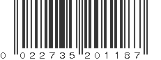 UPC 022735201187