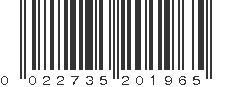 UPC 022735201965