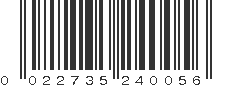 UPC 022735240056