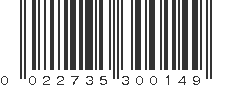 UPC 022735300149