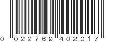 UPC 022769402017