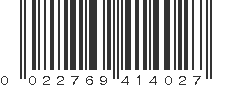 UPC 022769414027