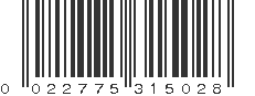 UPC 022775315028