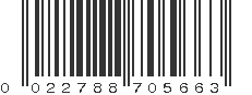 UPC 022788705663