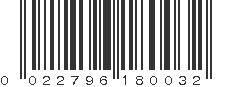 UPC 022796180032