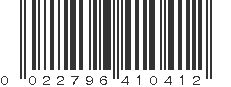 UPC 022796410412