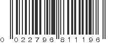 UPC 022796811196