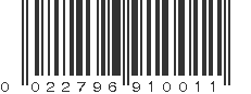 UPC 022796910011