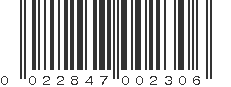 UPC 022847002306