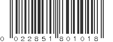 UPC 022851801018