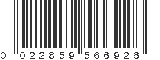 UPC 022859566926