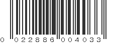 UPC 022886004033