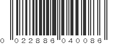 UPC 022886040086