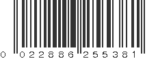 UPC 022886255381