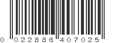 UPC 022886407025