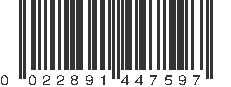 UPC 022891447597