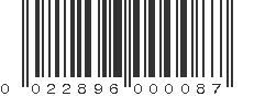 UPC 022896000087