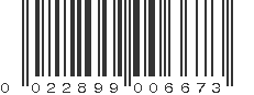 UPC 022899006673