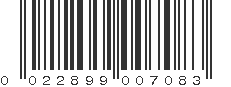 UPC 022899007083