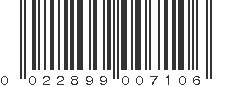 UPC 022899007106