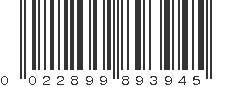 UPC 022899893945