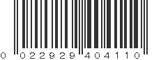 UPC 022929404110