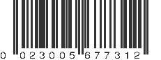 UPC 023005677312