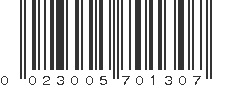 UPC 023005701307