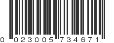 UPC 023005734671