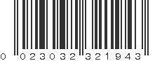 UPC 023032321943