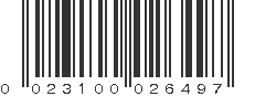 UPC 023100026497