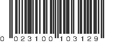 UPC 023100103129