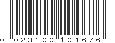 UPC 023100104676