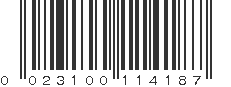 UPC 023100114187