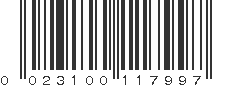 UPC 023100117997