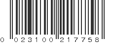 UPC 023100217758