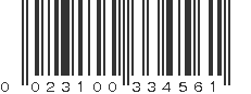 UPC 023100334561