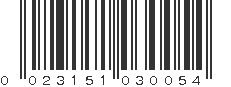 UPC 023151030054