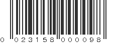 UPC 023158000098