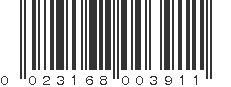 UPC 023168003911