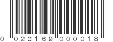 UPC 023169000018