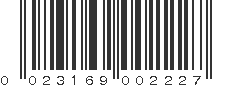 UPC 023169002227