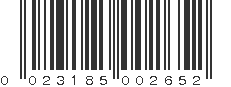 UPC 023185002652