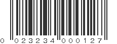 UPC 023234000127