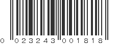 UPC 023243001818