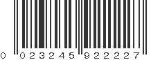 UPC 023245922227