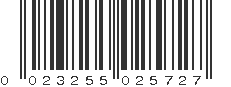 UPC 023255025727